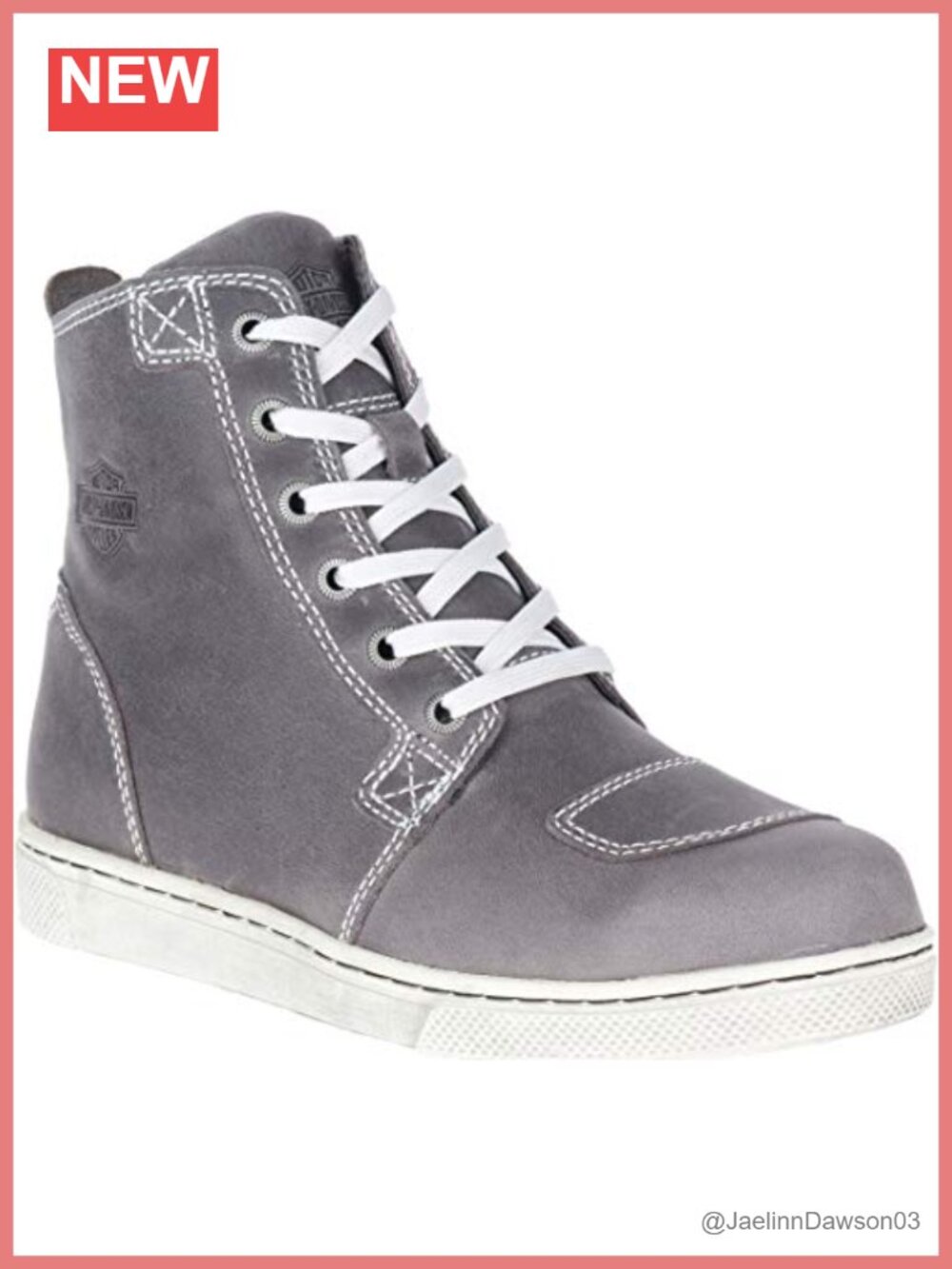 Women's Leather Lace-Up Motorcycle Ankle Boots